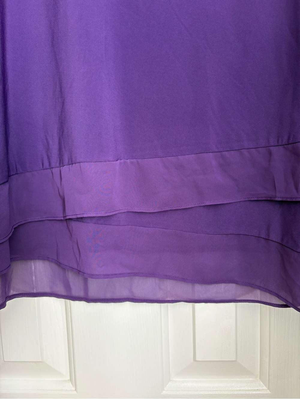 Dress Barn Purple Layered-Hem Sleeveless Tank - Picture 2 of 5